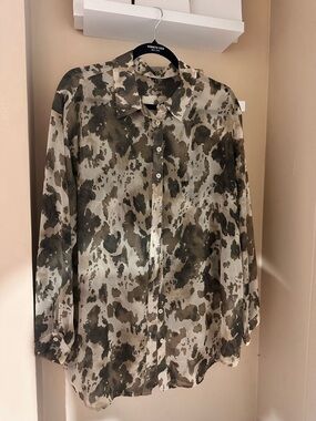 Brown lightweight Button-Up Shirt